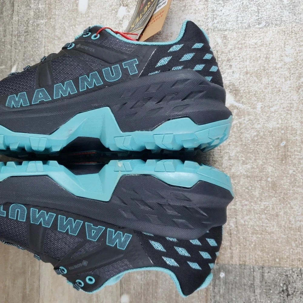 Mammut Sertig II Low GTX Womens Shoes Sz 8 Black-Dark Frosty Hiking Trail